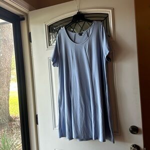 Baby blue New Directions XL short sleeve dress WITH POCKETS!